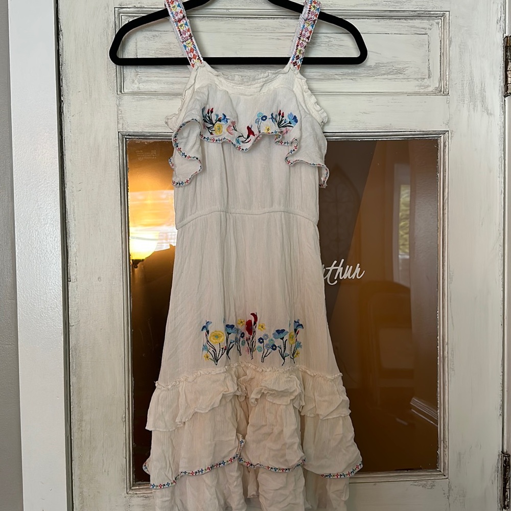 Girls floral beaded Hannah banana dress 12